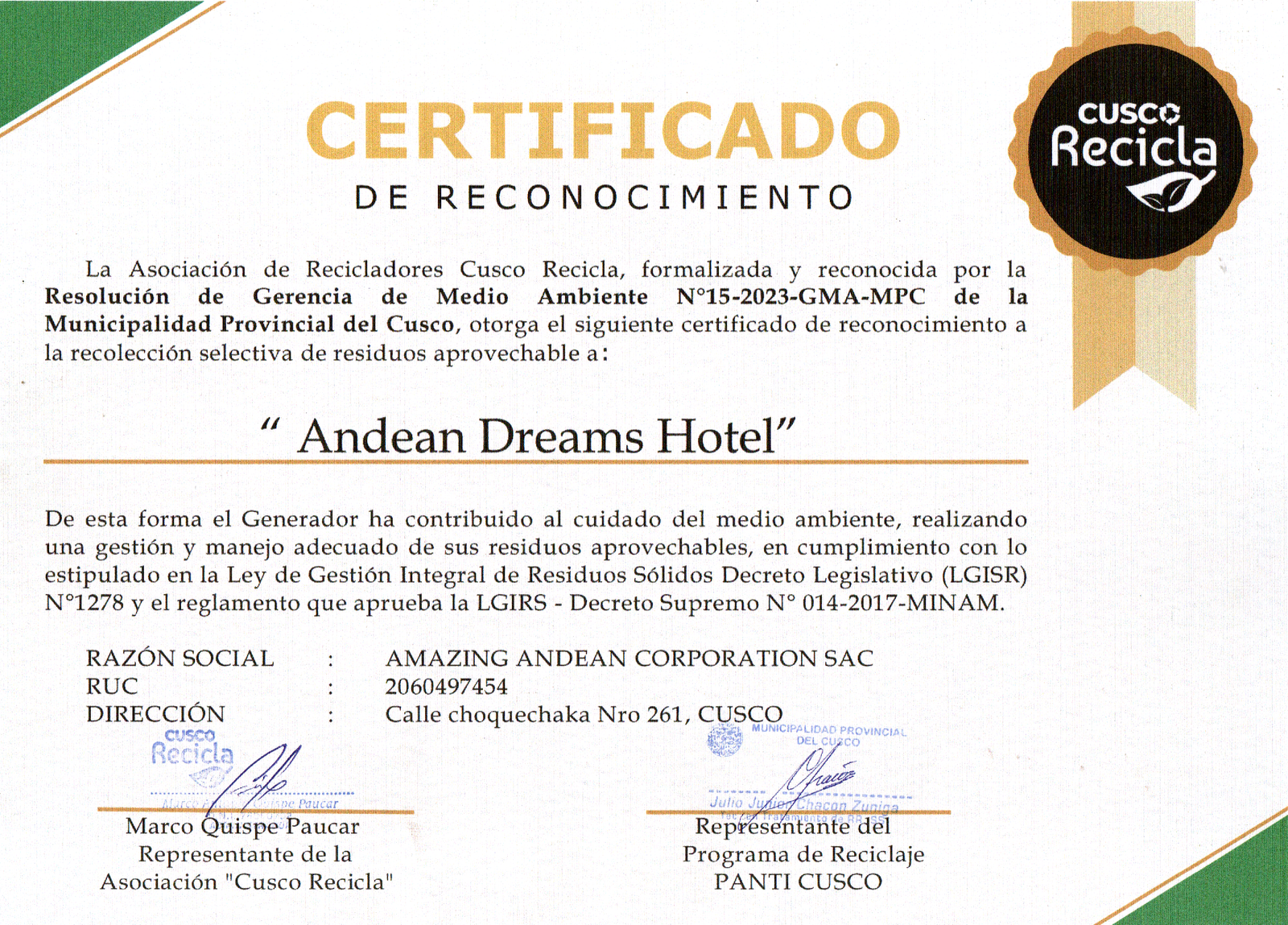 Certificado